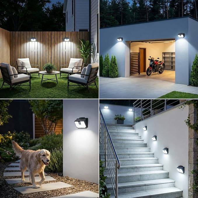 Brightever 2-Pack Solar Motion Sensor Outdoor Lights, IP65 Waterproof Solar - Image 8