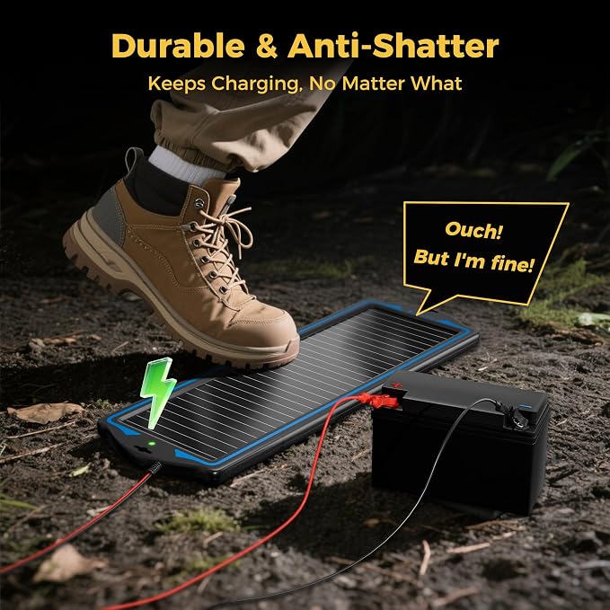SUNAPEX 12V Solar Battery Charge: Waterproof Portable Solar Panel Kit - Image 9