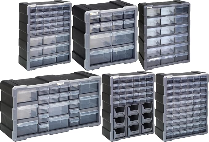 Quantum Storage Systems PDC-18BK 18 Drawers Cabinet Part Organizer 19" H x 15" - Image 2