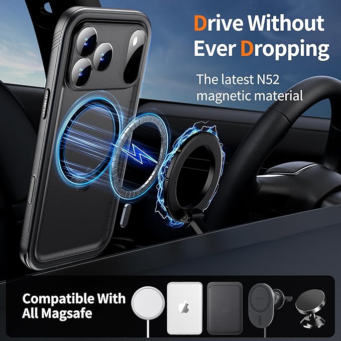 Cozycase for iPhone 17 Pro Waterproof Case Full-Body Bumper Shockproof - Image 2