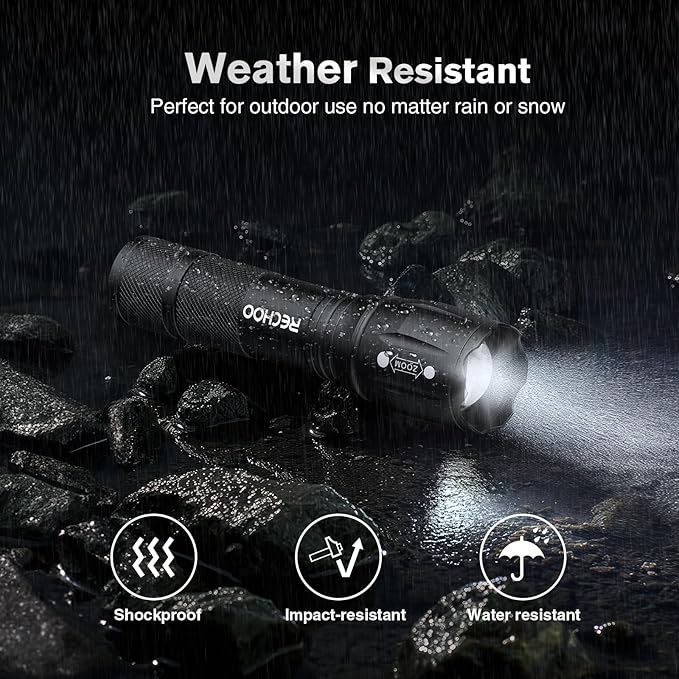 RECHOO 6Pack LED Flashlight, Bright Small Flashlights High Lumens - Image 4
