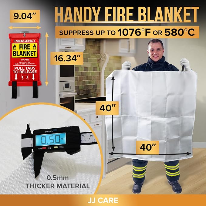JJ CARE Fire Blanket – 4 Packs - Image 3
