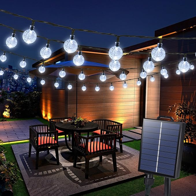 Joomer Solar String Lights Outdoor, 65FT 100LED Globe String Lights 8 Lighting by Joomer