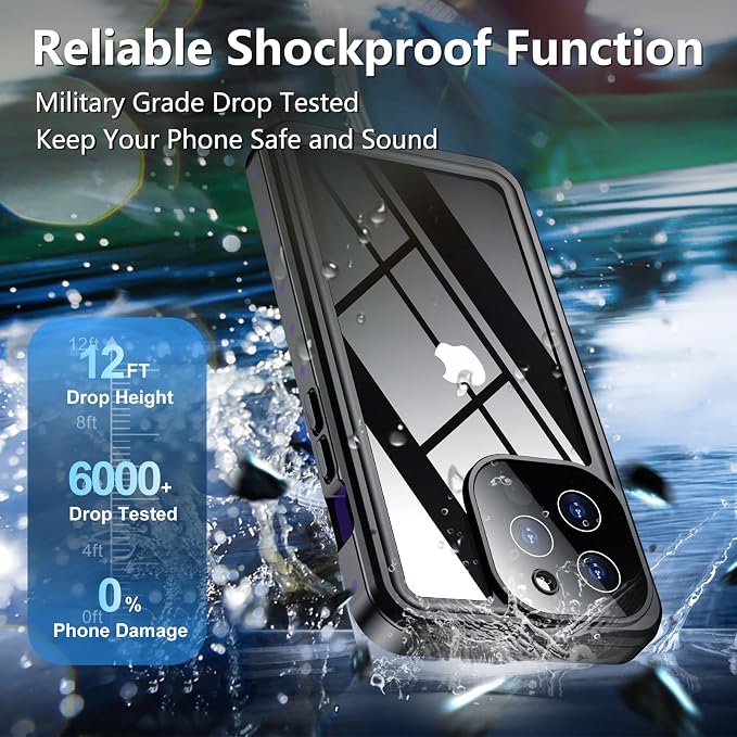 SPIDERCASE for iPhone 13 Pro Max Case Waterproof, Built-in Lens & Screen - Image 2