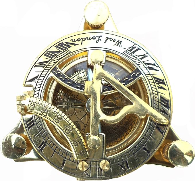 Vintage Shiny Brass Pirate's Booty Compass – Nautical Maritime Sundial - Image 4