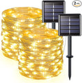 JMEXSUSS 2 Pack Solar String Lights Outdoor Waterproof, Each 33FT 100 LED Warm by JMEXSUSS