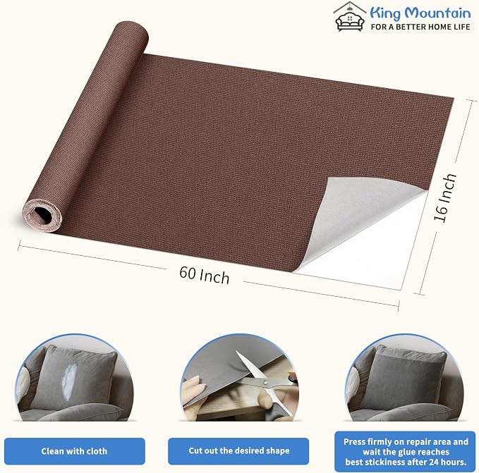 KING MOUNTAIN Canvas Repair Patch 16×60 Inch Self-Adhesive Waterproof Fabric - Image 4