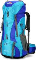 75L Hiking Backpack with Rain Cover Waterproof Camping Backpack Shoes Warehouse by W+WINTMING