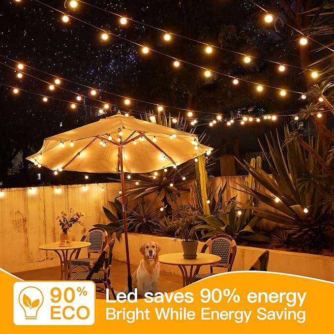 Ollny 100FT Outdoor String Lights, Waterproof Connectable Shatterproof Outside - Image 7
