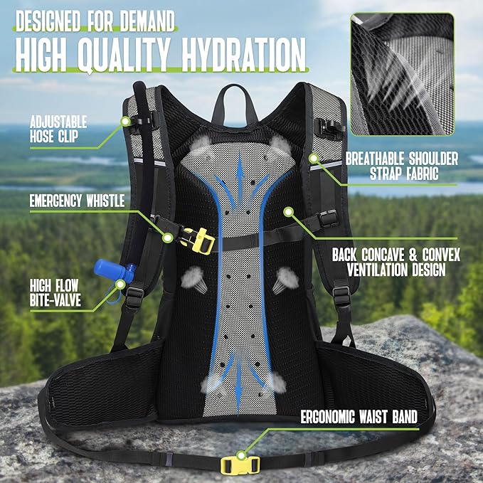 N NEVO RHINO Hydration Backpack, 18L Multipurpose Hiking Backpack - Image 5