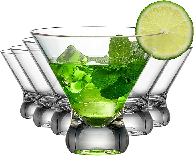 Amazing Abby - Olivia - 10-Ounce Plastic Stemless Martini Glasses, Reusable by AmazingAbby
