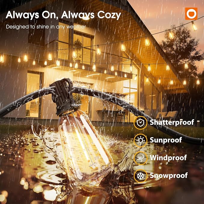 addlon 198FT Outdoor String Lights - Image 3
