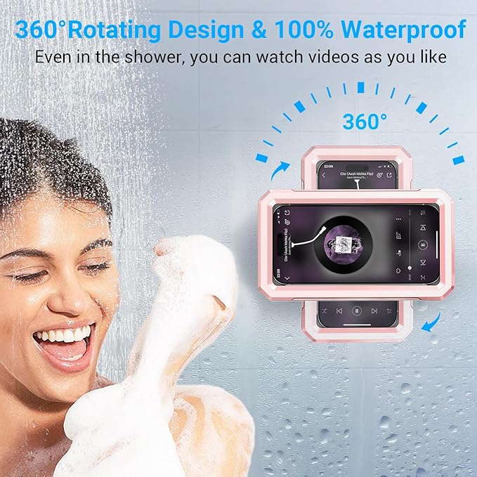 Coolpow Shower Phone Holder Waterproof【480°Rotatable】Retractable Adjustable - Image 2