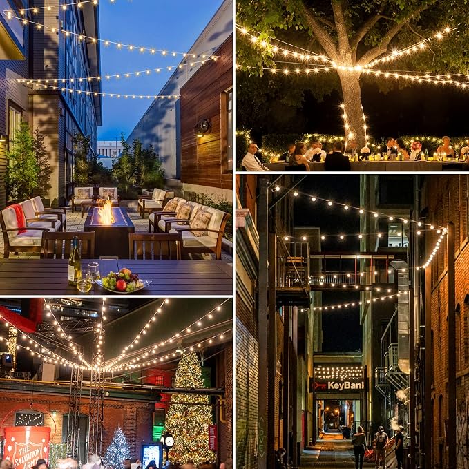 Mlambert 150Ft Outdoor String Lights, Connectable G40 Globe Patio Lights - Image 5