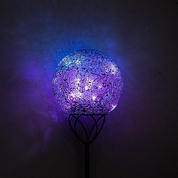 VCUTEKA Solar Lights Outdoor Garden Decor Mosaic Solar Garden Lights Waterproof - Image 7