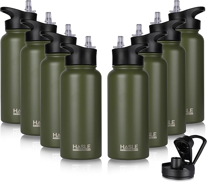 HASLE OUTFITTERS 32 oz Insulated Water Bottle Stainless Steel Double Walled by HASLEOUTFITTERS