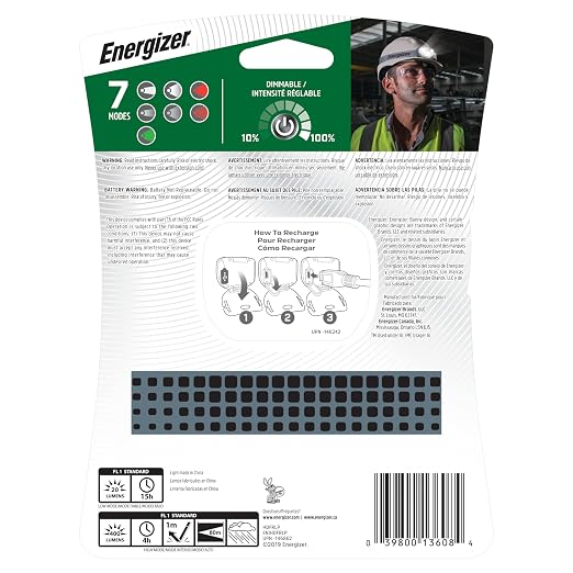 Energizer LED Rechargeable Headlamp Flashlight, 15-Hour Run Time, 400 Lumens - Image 3
