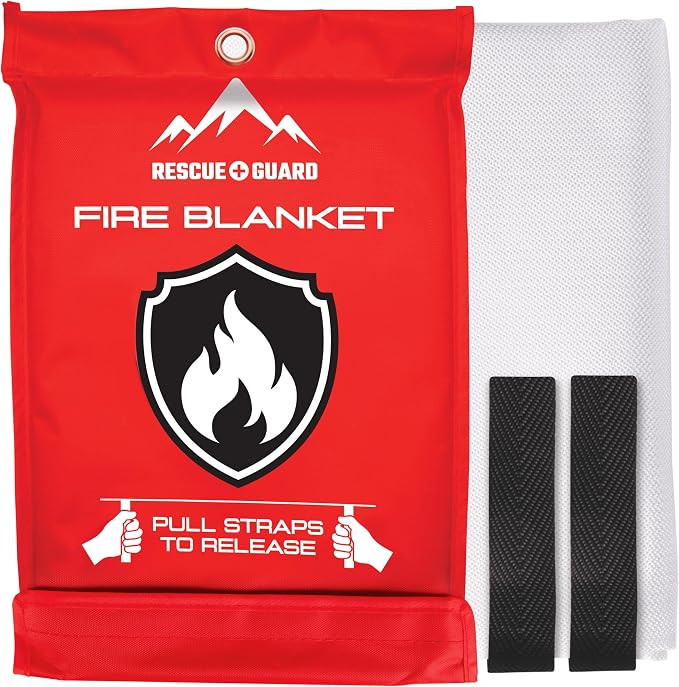 Fire Blanket 1 Pack 40”x40” by RescueGuard