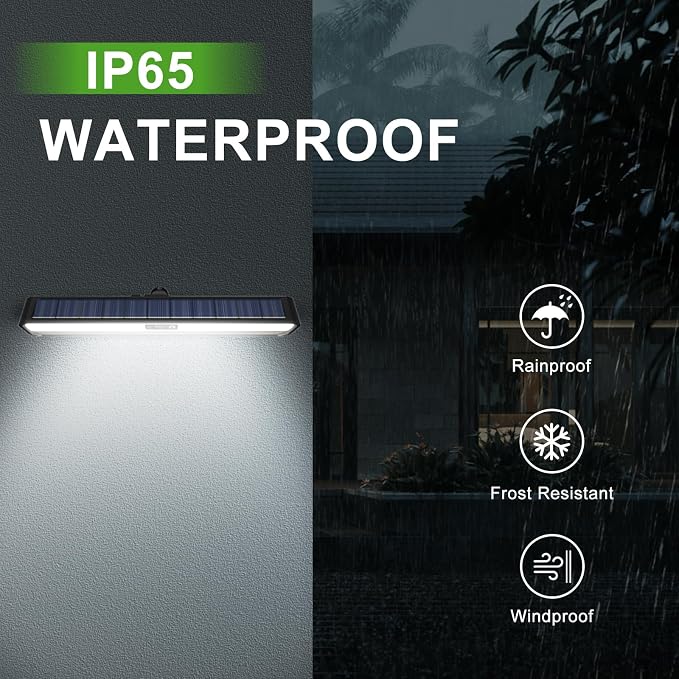Aolyty Solar Lights Outdoor, 3 Work Modes Solar Strobe Lights Waterproof - Image 6