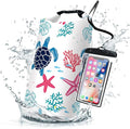 Waterproof Dry Bag, Roll Top Sea Turtle Coral Starfish Small Waterproof by Cliduli