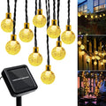 Outdoor Solar String Lights, 46FT 66LED 8Modes Crystal Solar Powered Christmas by Unknown