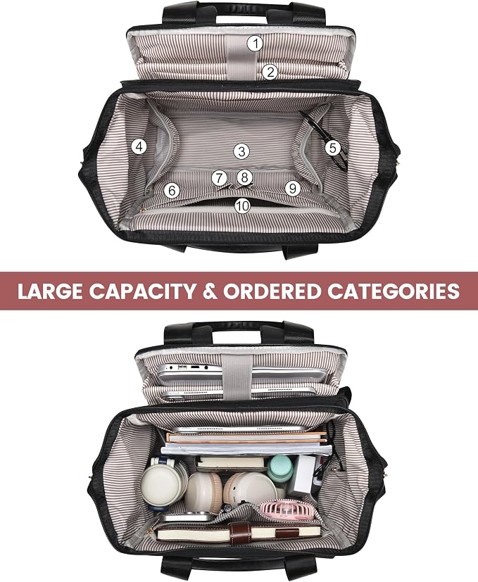 LOVEVOOK Laptop Backpack for Women, 15.6 Inch Work Laptop Bag - Image 5