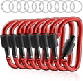 sprookber 3" Locking Carabiners | Keychain Carbineers D Ring Key Clip Spring by Sprookber