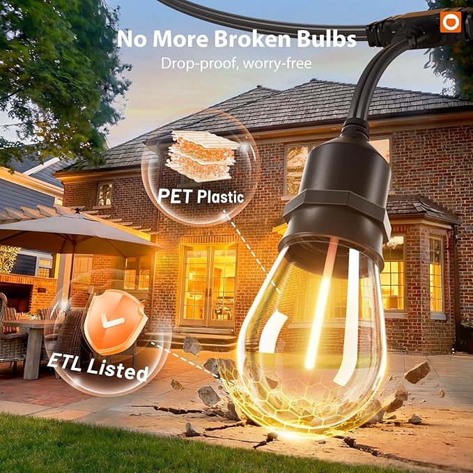 addlon 100FT Outdoor String Lights LED - Image 3
