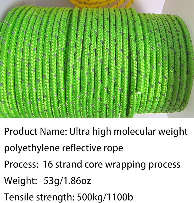 Dyneema Reflective Rope -2mm 400kg Fracture Strain - Image 3