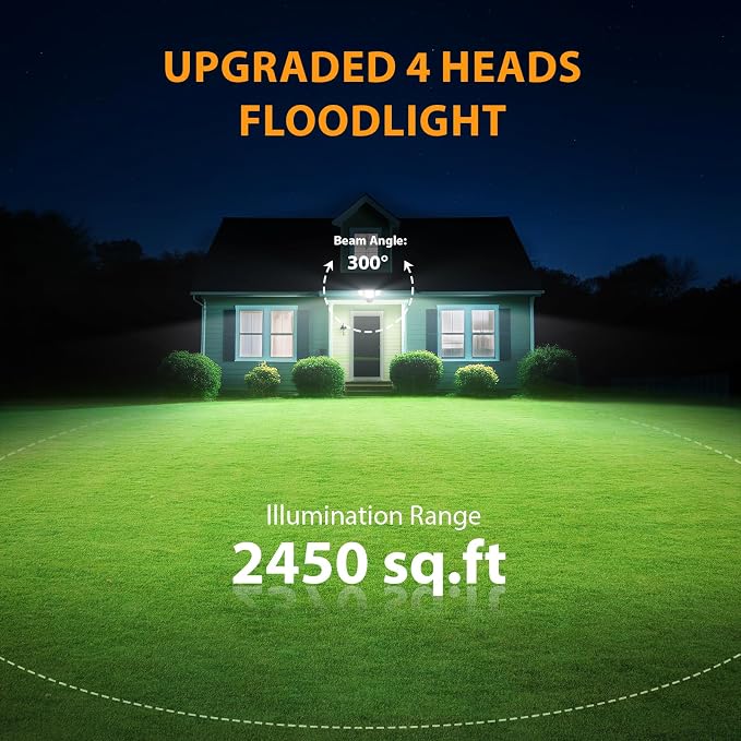 Abovizo 90W Flood Lights Outdoor, 10000LM Dusk to Dawn Outdoor Lighting - Image 5