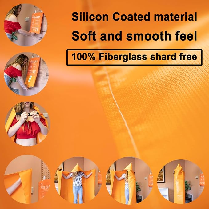 Fire Blanket -Certified 1200F Extra Thick, Glow In The Dark Fireproof Emergency - Image 3