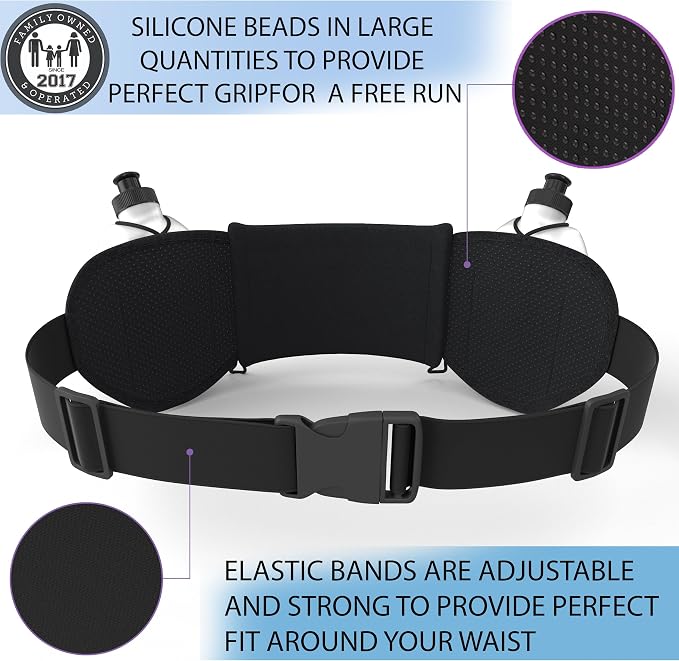Hydration Running Belt with 2x10oz Bottles - Image 6