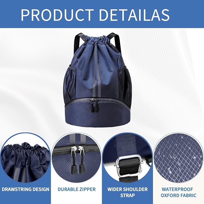 JELUTAR Drawstring Backpack Gym Bag - Image 5