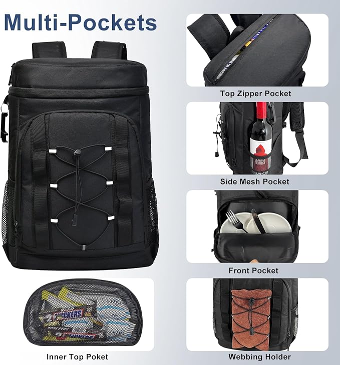 33 Cans Insulated Backpack Cooler - Image 2