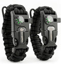 Paracord Bracelet Compass Hiking Survival Kit Emergency Whistle Fire Starter by 133+SUPPLY