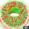 Red and Green Christmas String Lights, 66 ft 200 LED Christmas Lights Plug in by Pooqla