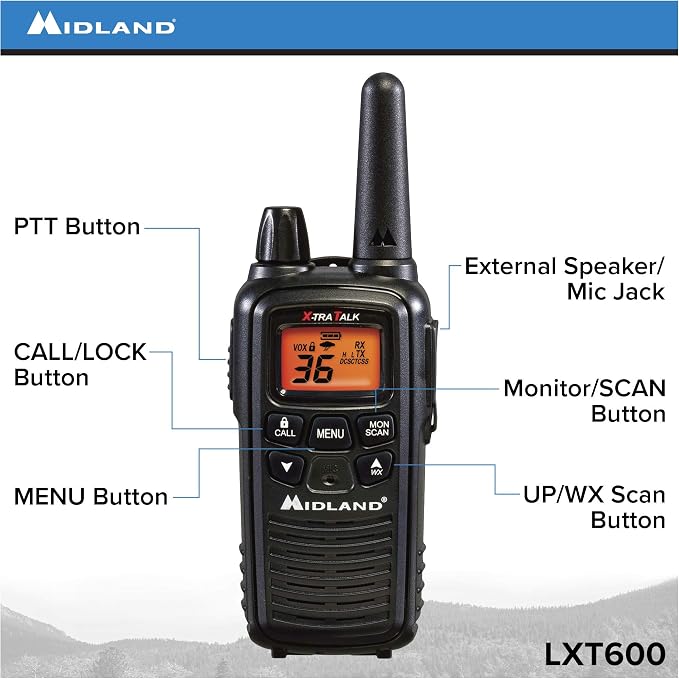 Midland LXT600VP3 FRS Two Way Radios - Image 2