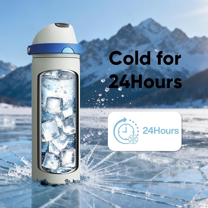 Insulated Water Bottle with Straw - Image 7