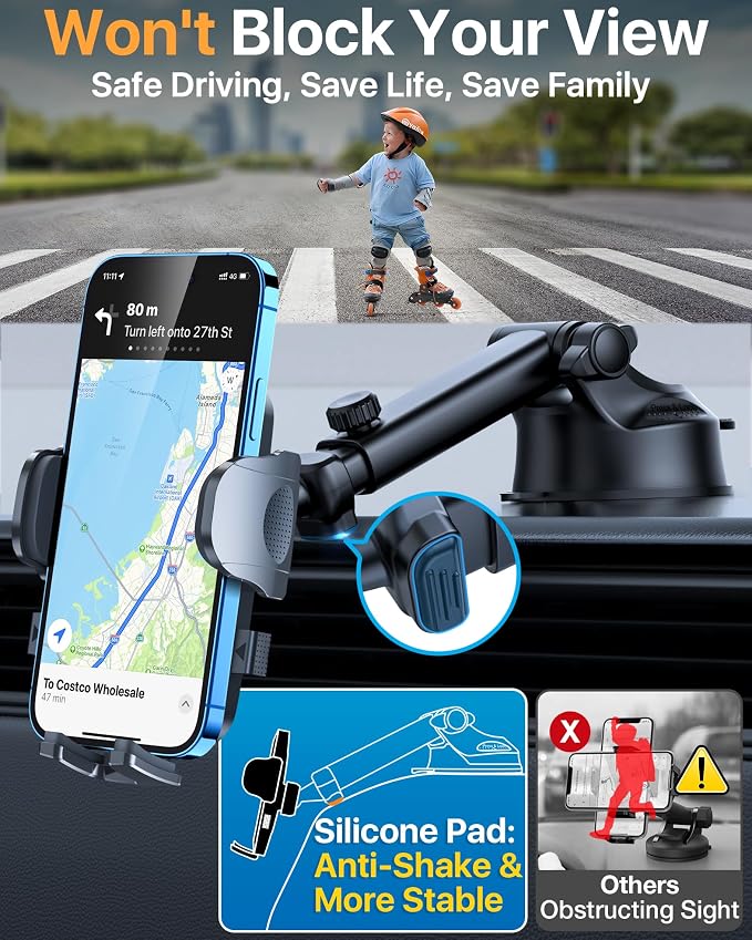 【98+LBS Strongest Suction & Military-Grade】Ultimate Car Phone Mount【Patent & - Image 4