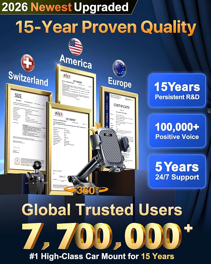 2026 Ultimate Best【True Military-Grade & Safety Cert】Car Phone Holder - Image 2