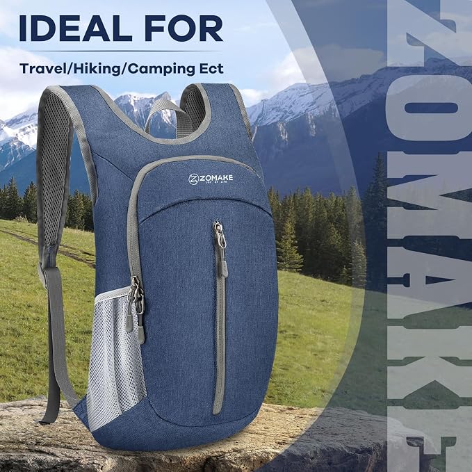 ZOMAKE 10L Ultra Lightweight Packable Backpack, Small Daypack Light Foldable - Image 7