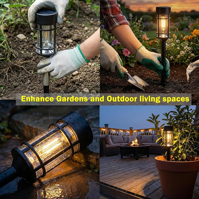 ILANCK Solar Lights Outdoor Waterproof, 8 Pack 21" Solar Pathway Lights - Image 9