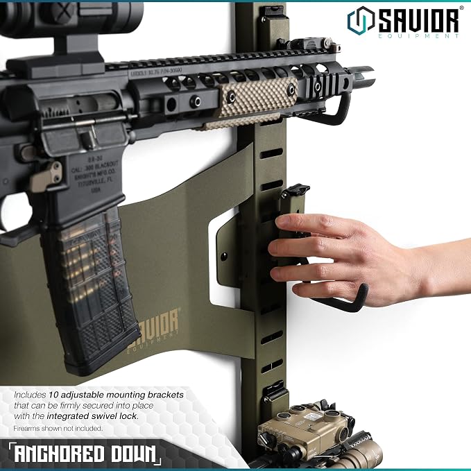 Savior Equipment Horizontal Steel Wall Mount Firearm Rifle Display Rack - Image 3