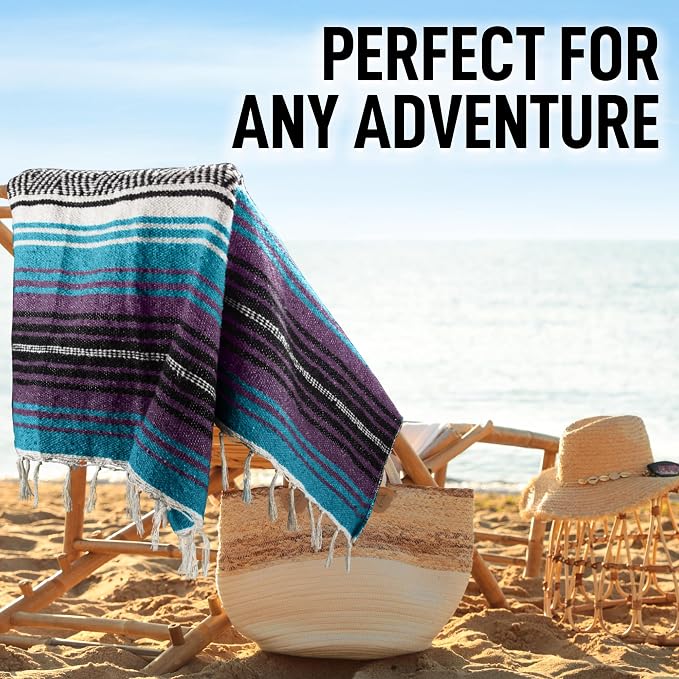 Hydration Nation Authentic Extra Large Mexican Blanket - Image 5