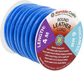 Mandala Crafts Round Genuine Blue Leather Cord by MandalaCrafts