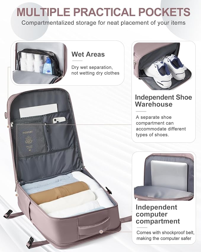 coowoz Large Travel Backpack Carry On - Image 4