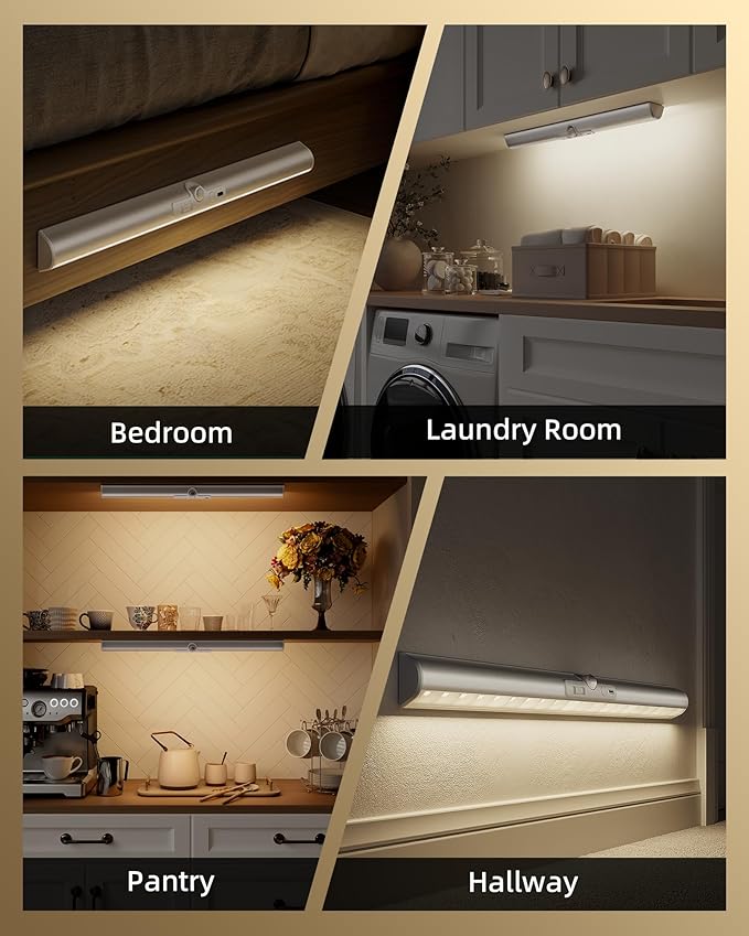 EZVALO 17-Inch LED Motion Sensor Closet Lights, 3600mAh Rechargeable Battery - Image 6