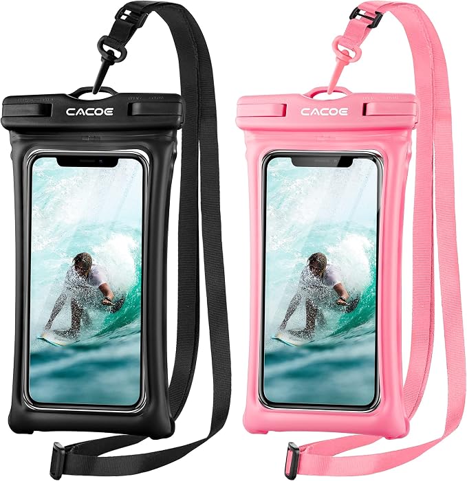 CACOE Floating Universal Waterproof Phone case 2 Pack-Up to 7.0", Phone Pouch by CACOE