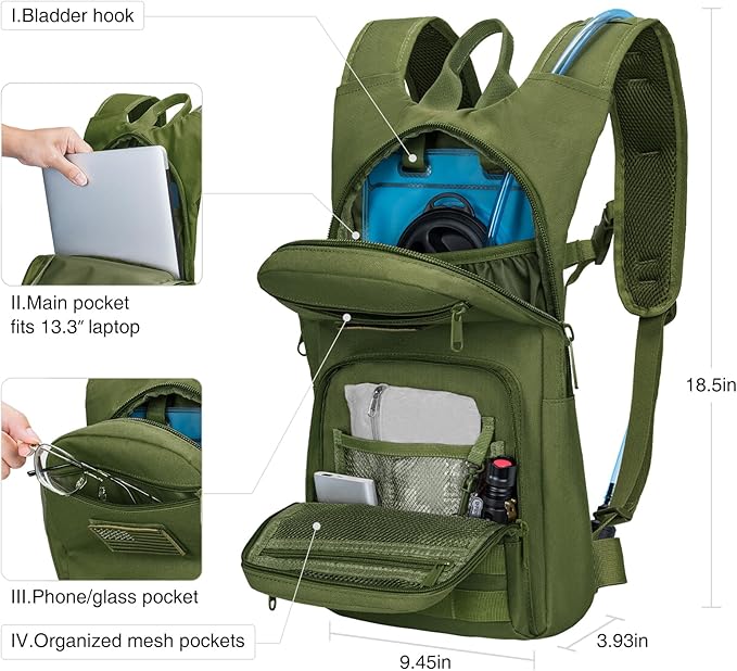 NOOLA 3L Hydration Backpack, Water Backpack - Image 2
