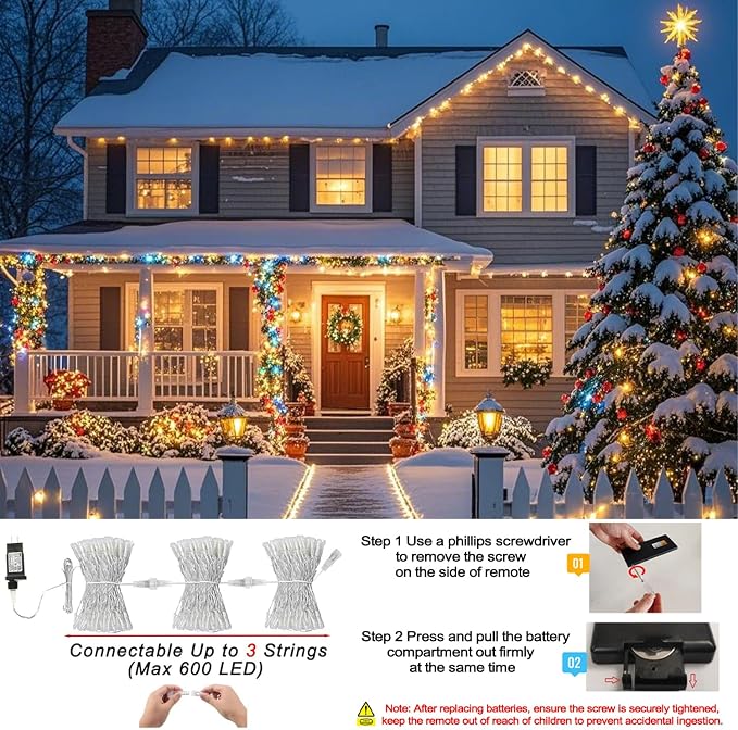 Pooqla Color Changing Christmas String Lights - Image 5